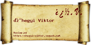 Óhegyi Viktor névjegykártya